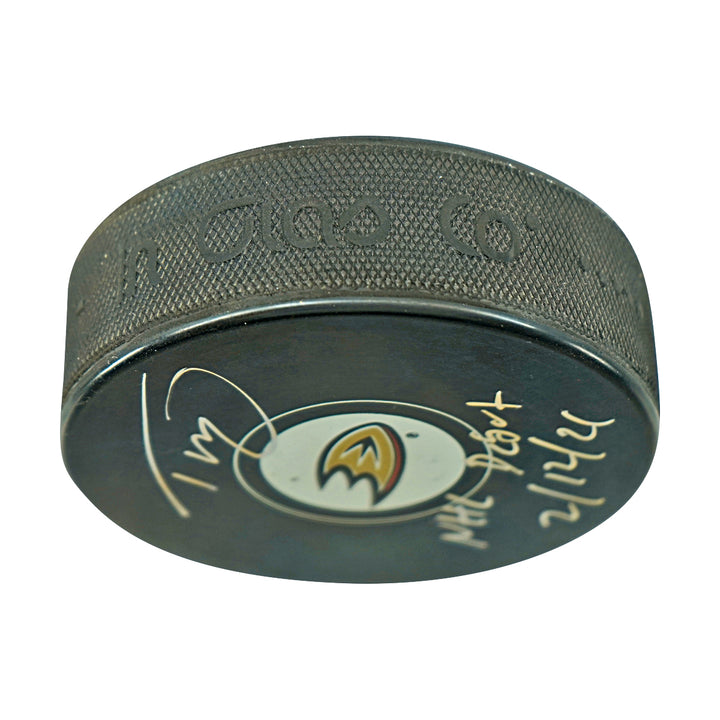 Trevor Zegras Anaheim Ducks Autographed Puck Fanatics Holo