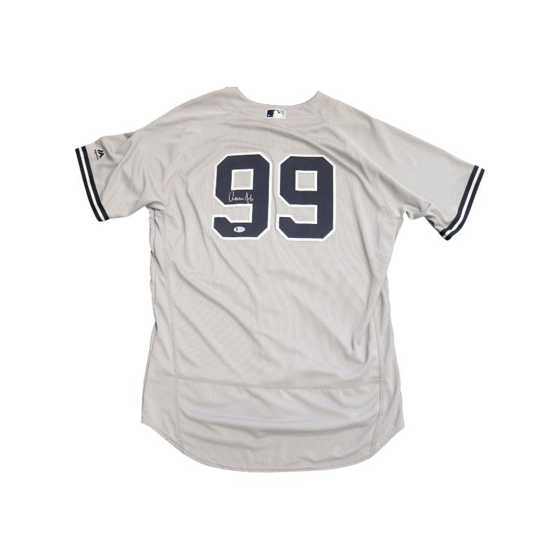 Aaron Judge New York Yankees Autographed Majestic Authentic Away Jersey Beckett Holo Only
