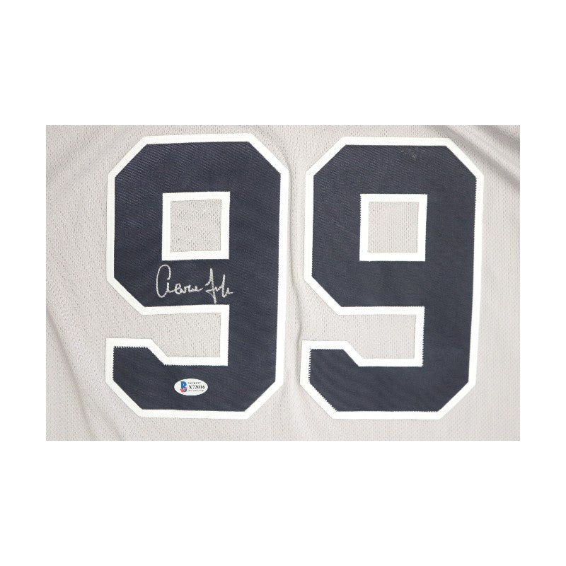 Aaron Judge New York Yankees Autographed Majestic Authentic Away Jersey Beckett Holo Only