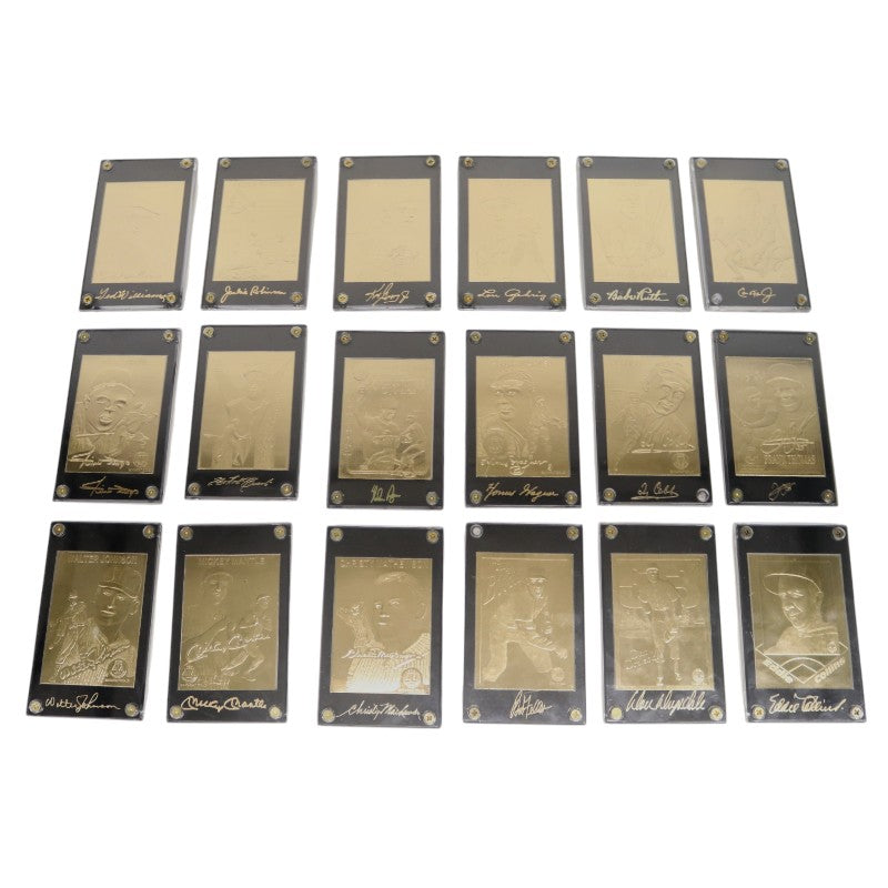 18 Gold Performance Mint The Heroes of Baseball 22 Karat Gold Cards Lot