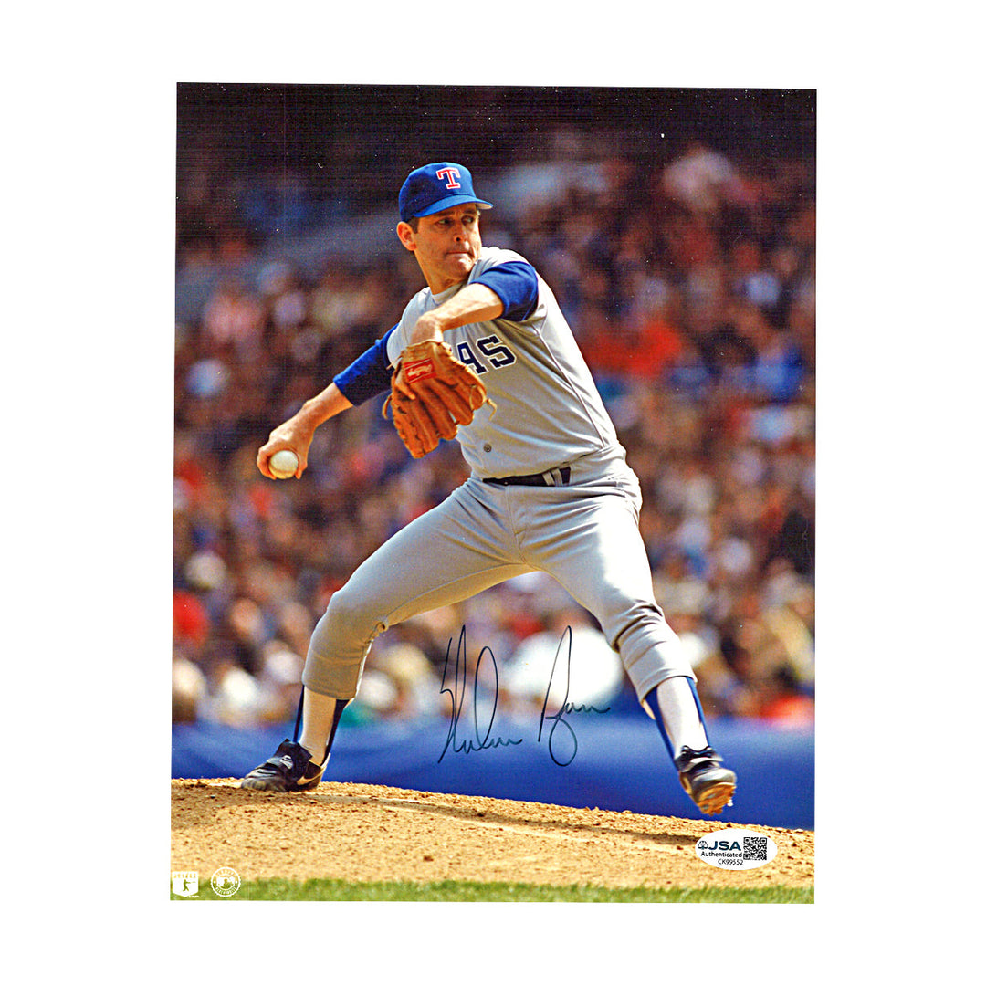 Nolan Ryan Angels Mets Rangers Autographed 8x10 Photo JSA COA