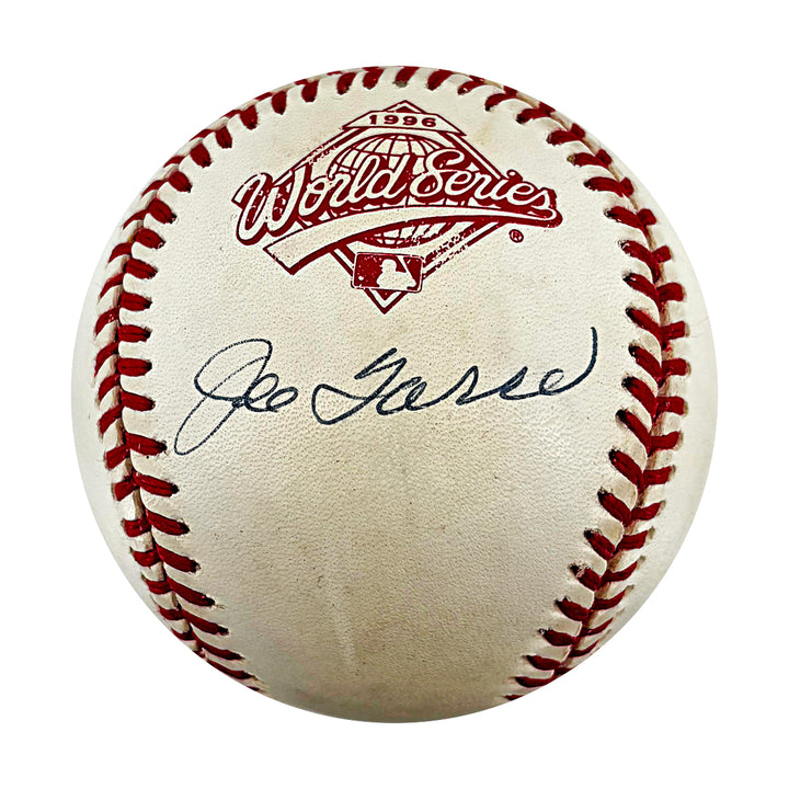 Joe Torre New York Yankees Autographed 1996 World Series Logo Baseball  JSA COA