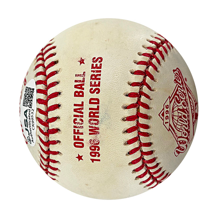 Joe Torre New York Yankees Autographed 1996 World Series Logo Baseball  JSA COA