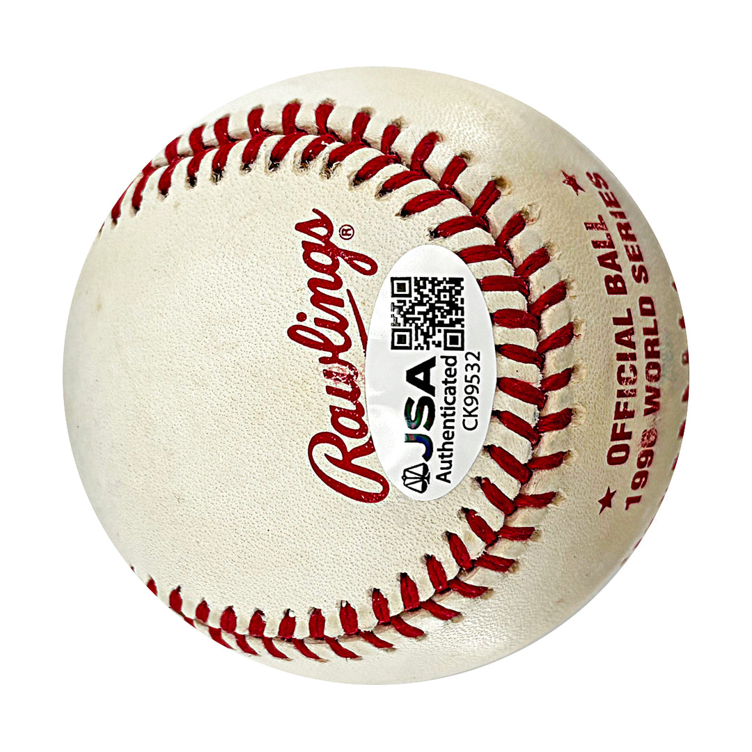 Joe Torre New York Yankees Autographed 1996 World Series Logo Baseball  JSA COA