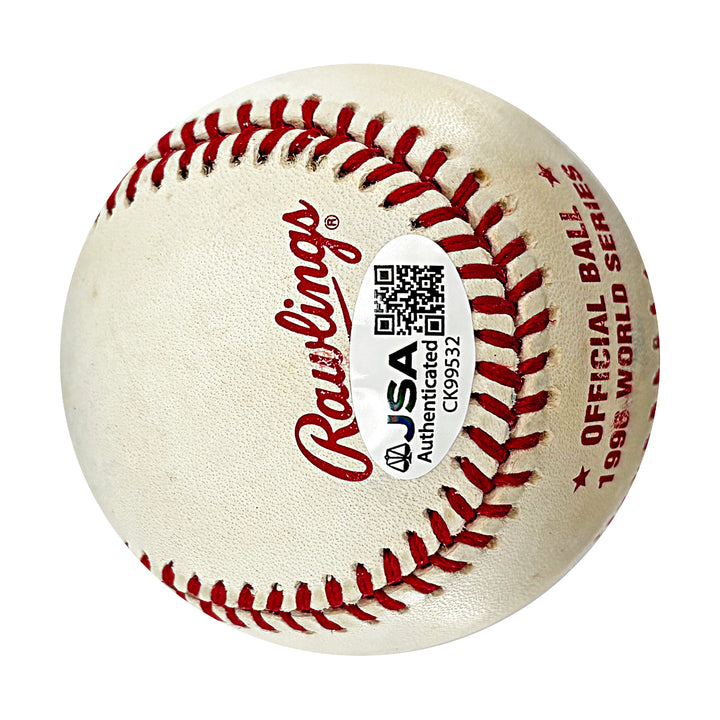 Joe Torre New York Yankees Autographed 1996 World Series Logo Baseball  JSA COA