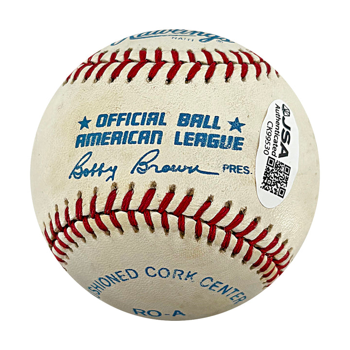 Cecil Fielder Yankees Tigers Autographed OAL Baseball JSA COA