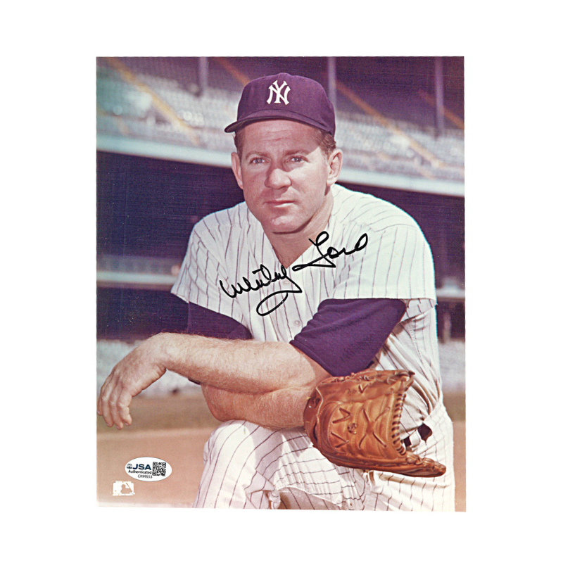Whitey Ford New York Yankees Autographed 8x10 Photo JSA COA