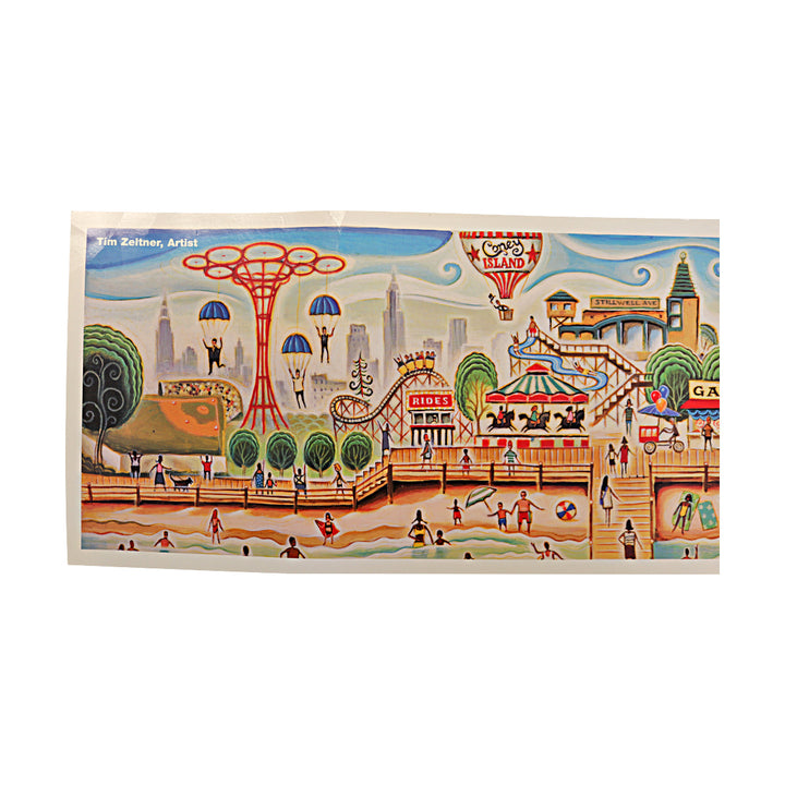 Tim Zeltner Coney Island MTA Print 9.5x44