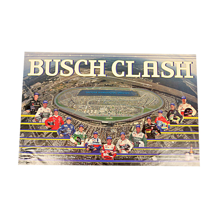 Febuary 13th 1994 16th Annual Busch Clash 14x36 Poster