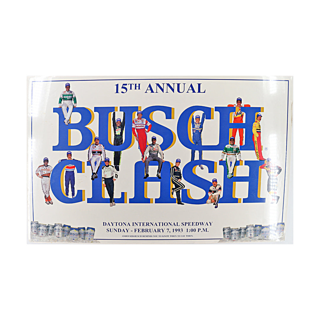15th Annual Busch Clash Nascar Poster 24x34