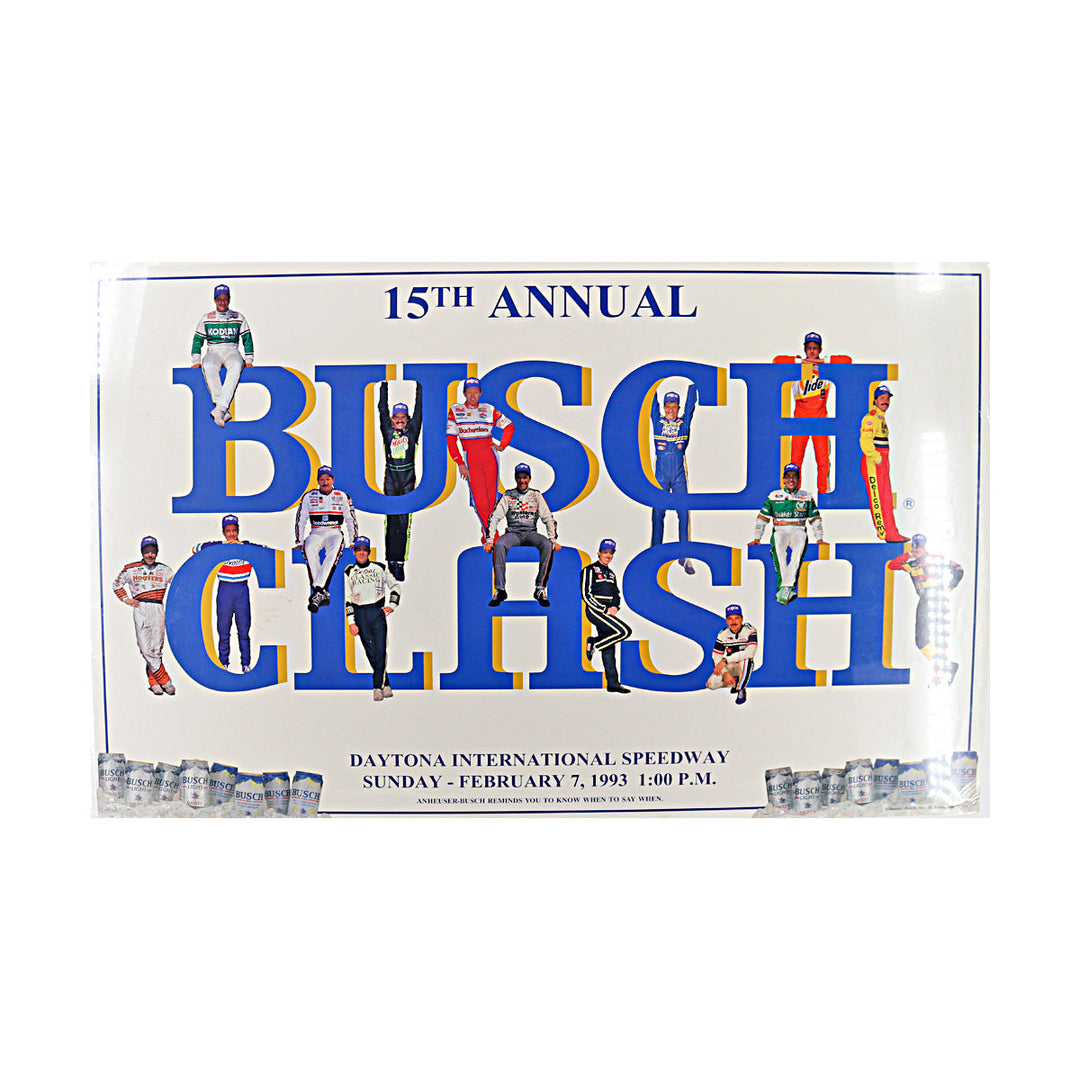 15th Annual Busch Clash Nascar Poster 24x34