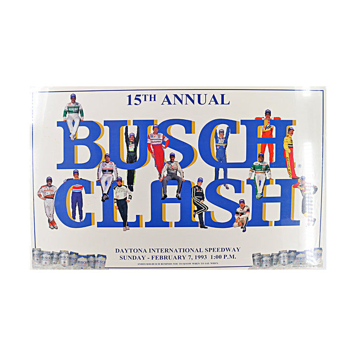 15th Annual Busch Clash Nascar Poster 24x34
