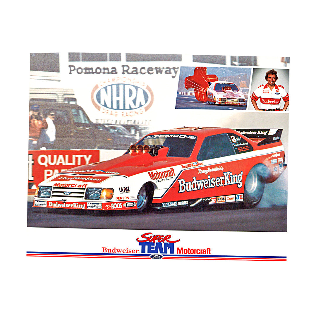 Kenny Bernstein Nascar Ford Tempo Funny Car 8x10 Postcard