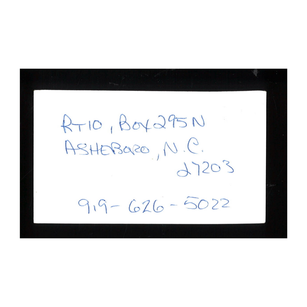 Ed Carroll Pugh Oil Company Inc Inscribed Nascar Business Card