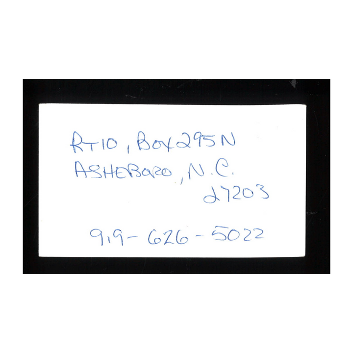 Ed Carroll Pugh Oil Company Inc Inscribed Nascar Business Card