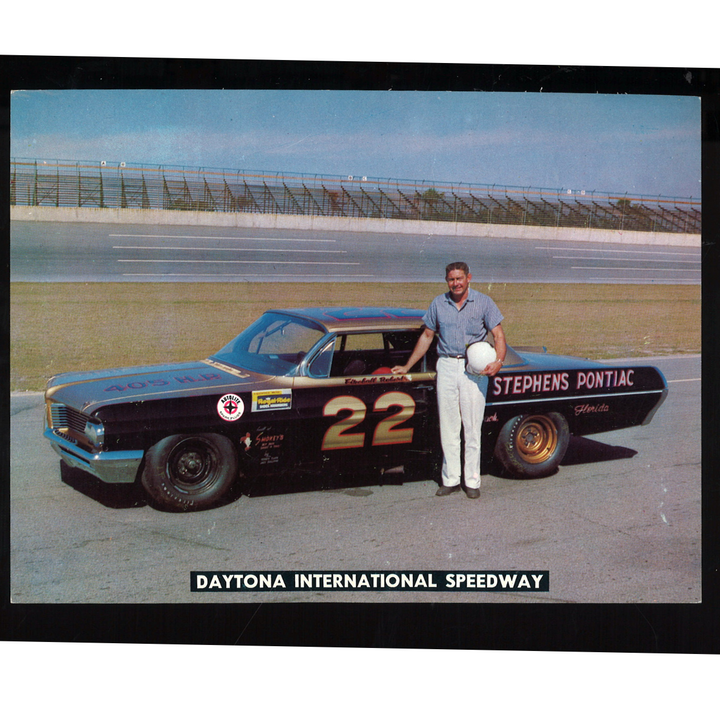 Fireball Roberts Stephens Pontiac #22 Car Nascar Postcard 5x7