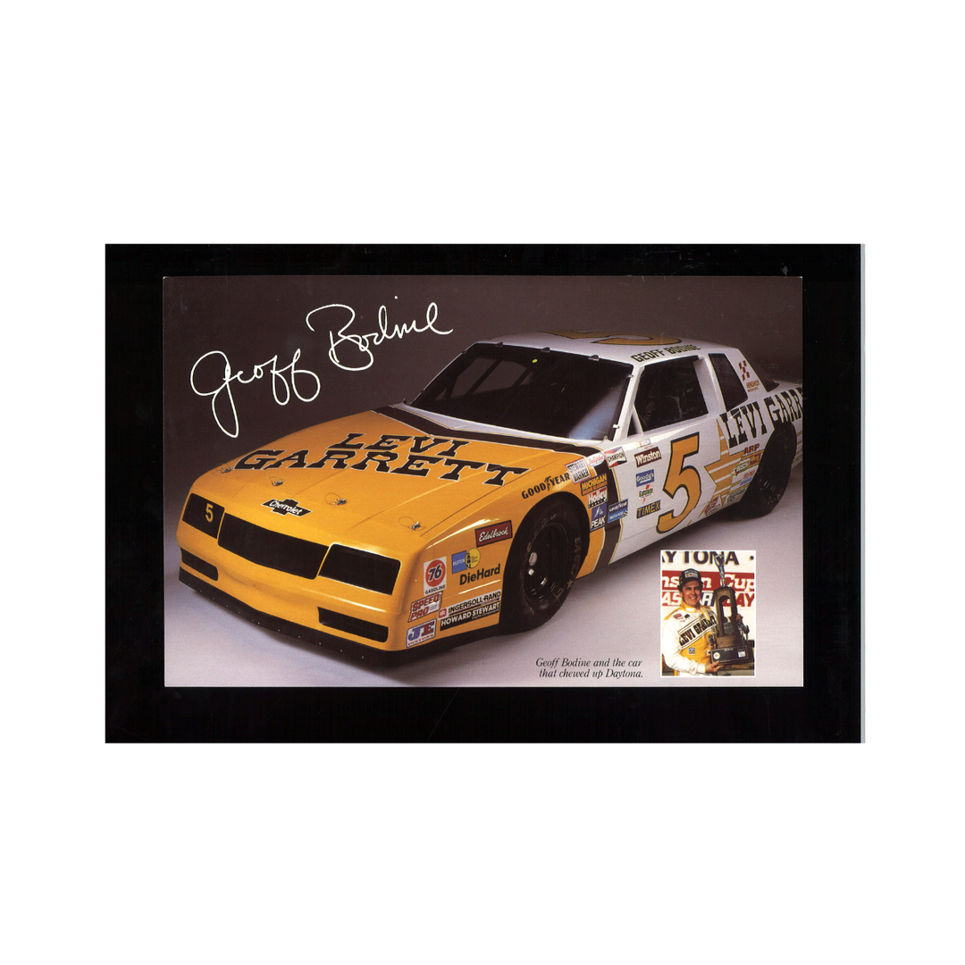 Geoff Bodine Levi Garrett Nascar Hero Card 6x9 Postcard