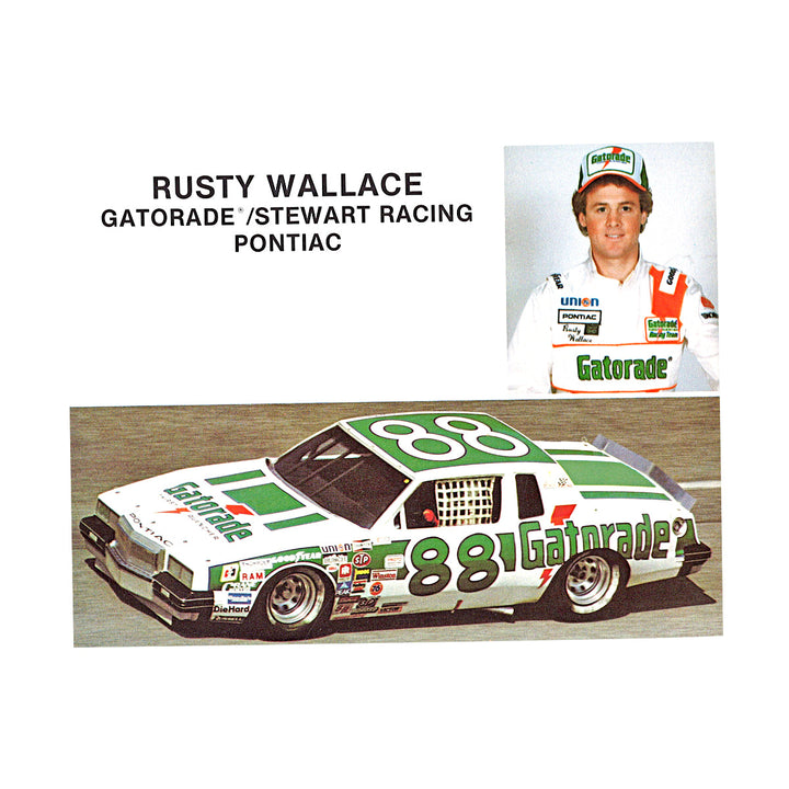 Rusty Wallace Nascar Gatorade 5x7 Driver Card