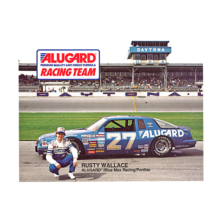 Rusty Wallace Nascar Alugard Premium Quality Anti Freeze Blue 5x8 Driver Card
