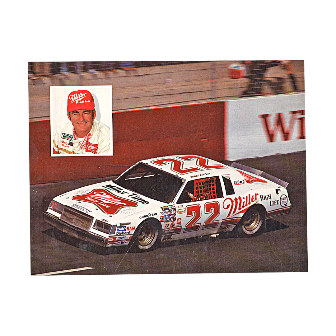 Bobby Allison Nascar Miller High life 6x7 Postcard