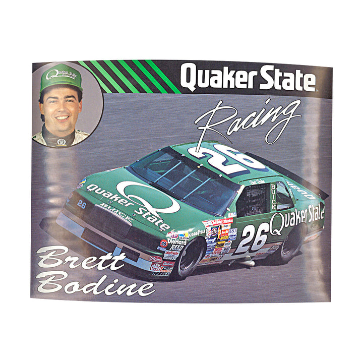 Brett Bodine Nascar Quaker State Racing 1990 8x10 Driver Card