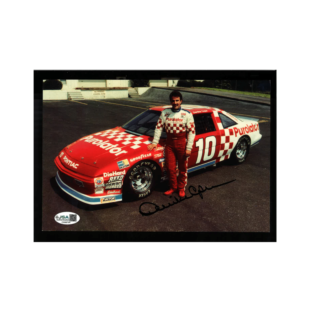 Derrike Cope Nascar Autographed Signed Purolator Chevrolet #10 Car 6x9 Postcard