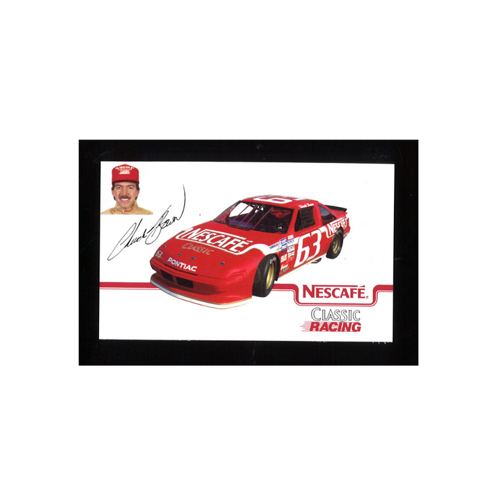 Chuck Brown Nascar Nescafe Classic Racing 8x10 Photo with Matching Trading Card