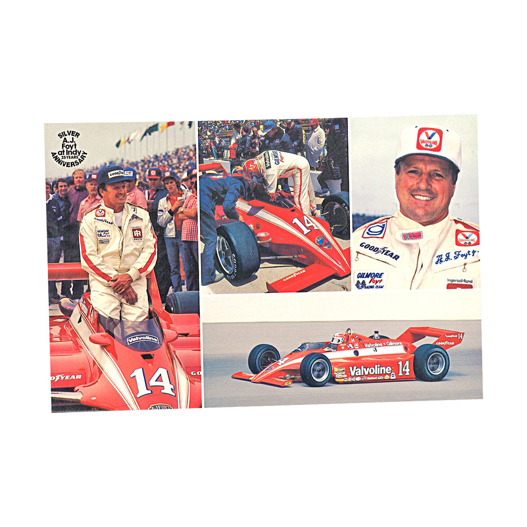 AJ Foyt Nascar Lot of 4 5x7 Photos with Valvoline #14 Car