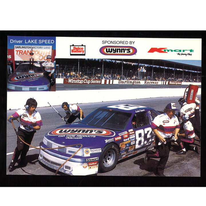 Lake Speed Nascar Wynns Friction Proofing 5x7 Driver Card