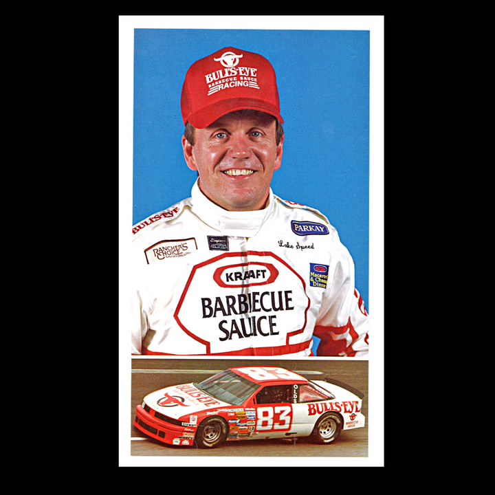 Lake Speed Nascar Bullseye Barbecue Sauce 6x9 Driver Card