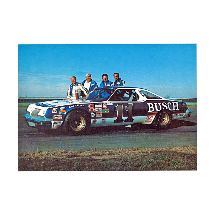 Cale Yarborough Nascar Busch Racing Hand on top of Car 6x9 Postcard