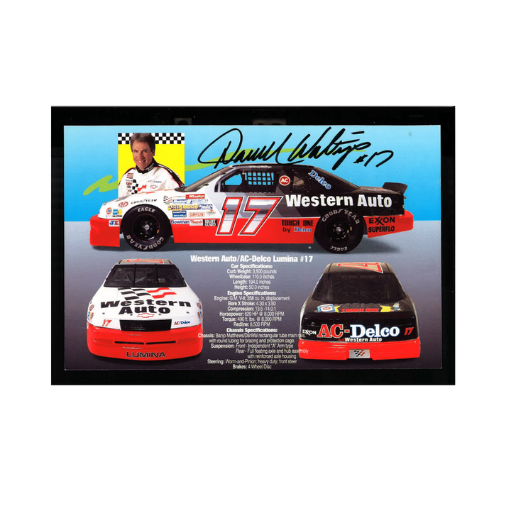 Darrel Waltrip Nascar Autographed Signed Western Auto Postcard