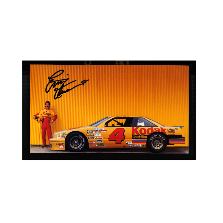 Ernie Irvan Nascar Autographed Signed w/Pose Postcard