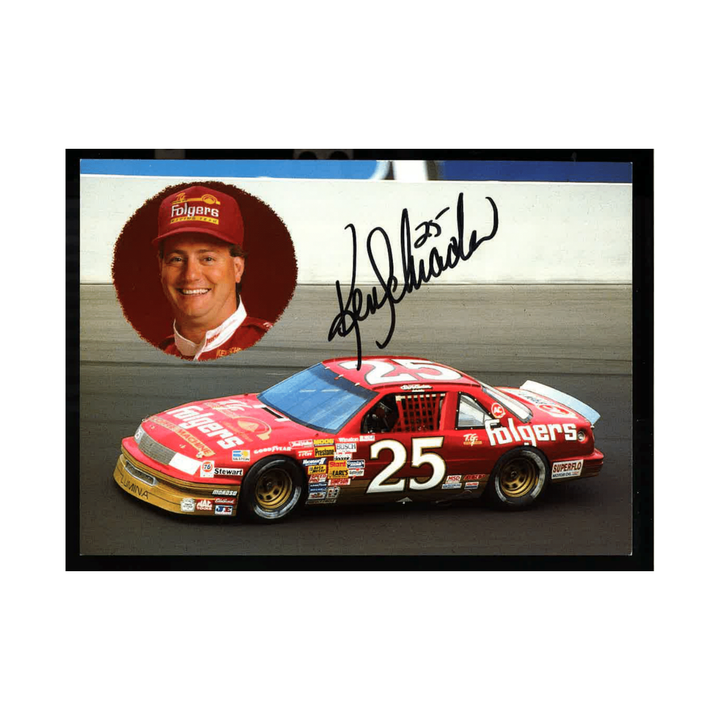 Ken Schrader Nascar Autographed Signed #25 Folgers Car Postcard