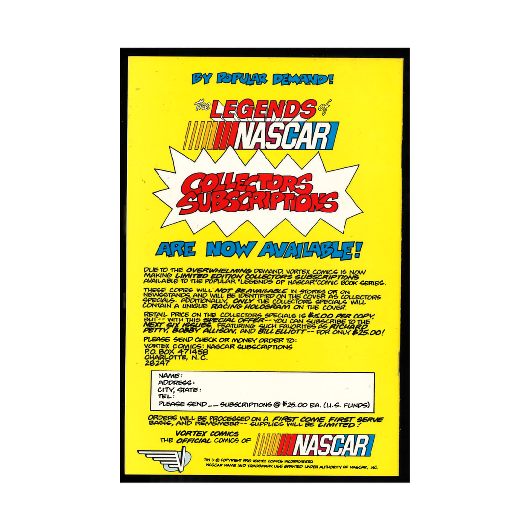 Ken Schrader Nascar Autographed Signed Comic Book