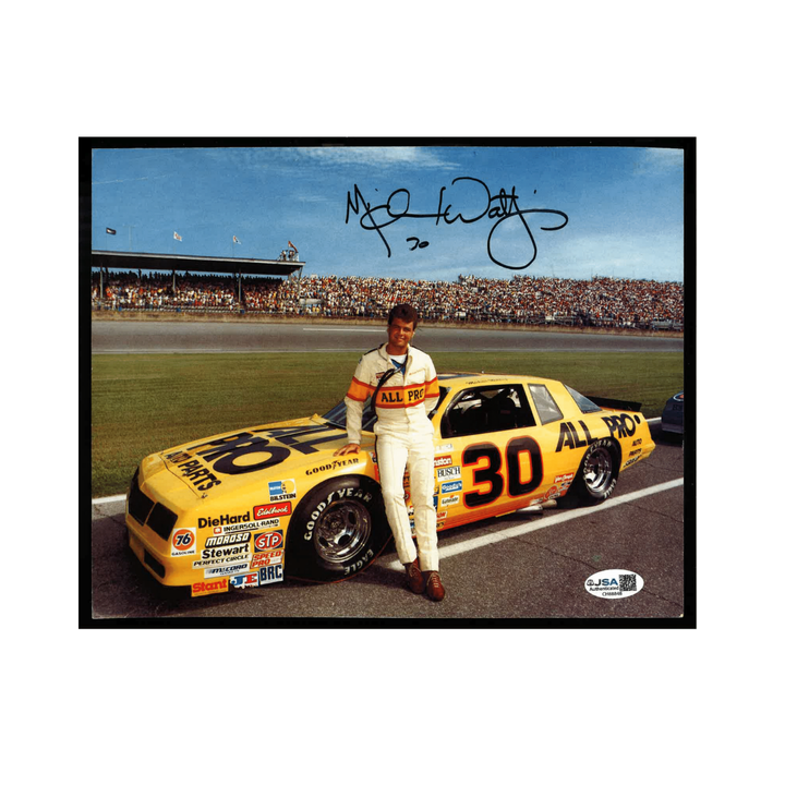 Michael Waltrip Nascar Autographed Signed All Pro #30 Car Yellow 8x10 Photo