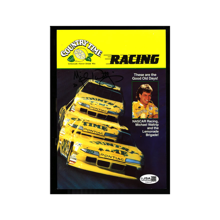 Michael Waltrip Nascar Autographed Signed Country Time 5x8 Postcard