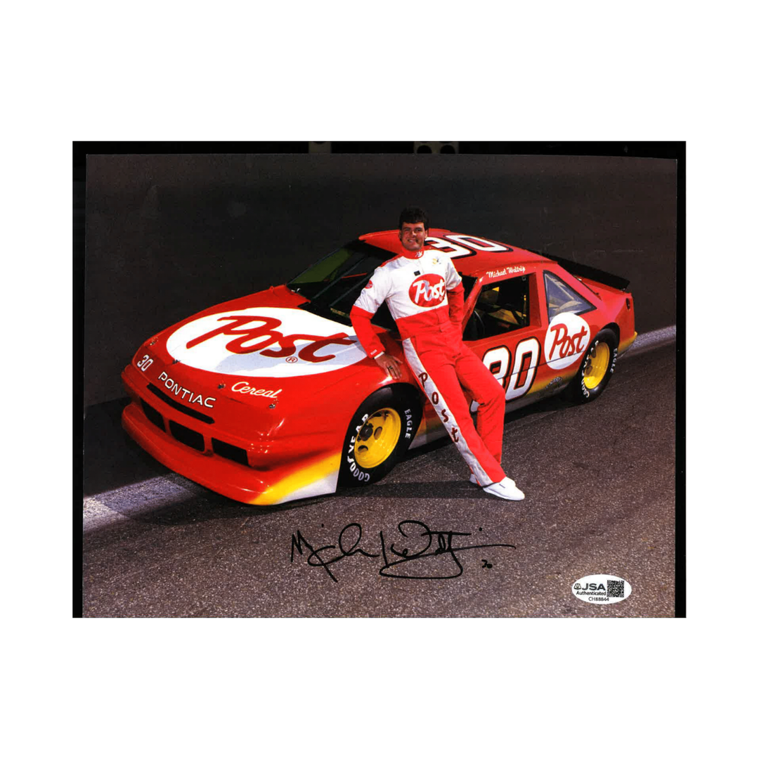 Michael Waltrip Nascar Autographed Signed Post Cereal #30 Car Red 8x10 Photo