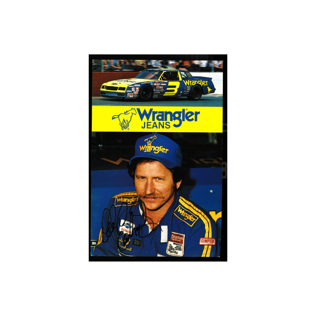 Dale Earnhardt Sr Nascar Autographed Signed Horizontal #3 Car 6x9 Postcard