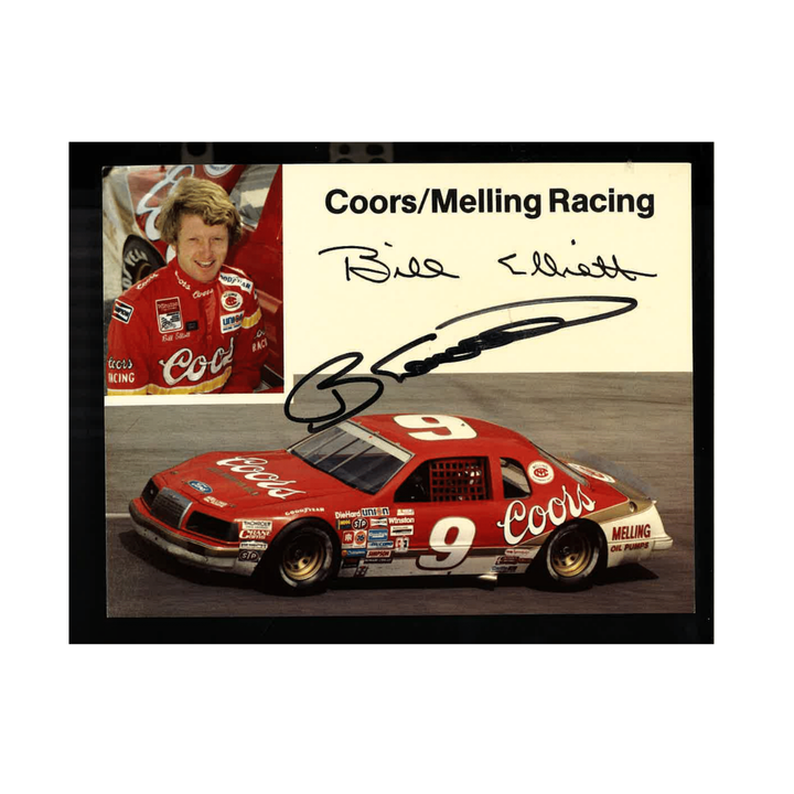 Bill Elliott Nascar Autographed Signed Horizontal Postcard