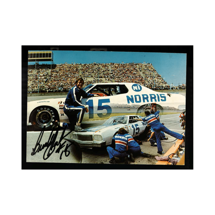 Buddy Baker Nascar Autographed Signed Norris 5x7 Postcard
