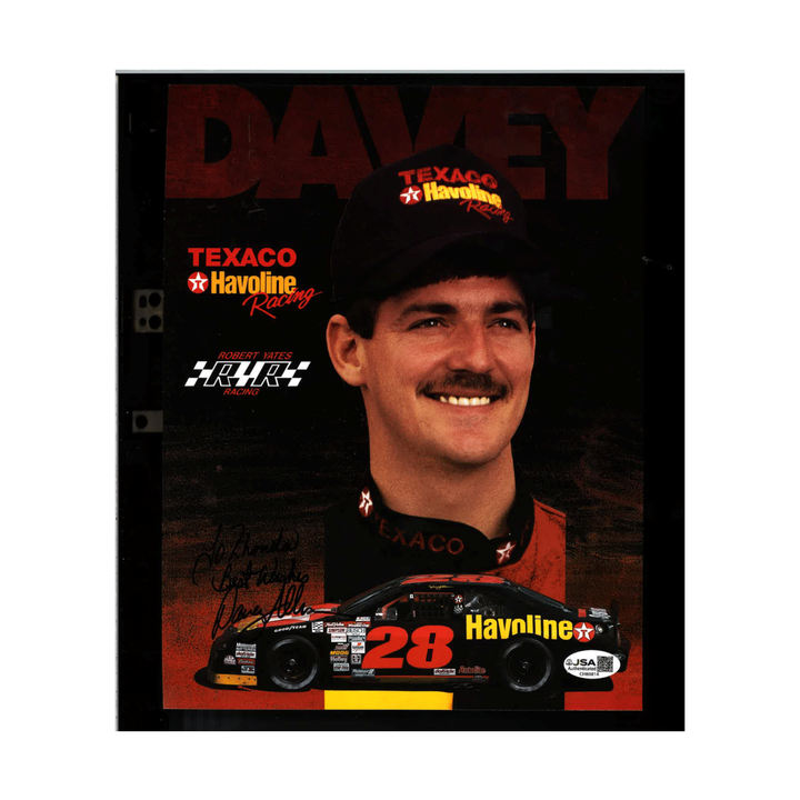 Davey Allison Nascar Autographed Signed Texaco Havoline Racing 8.5x11 Photo (3)
