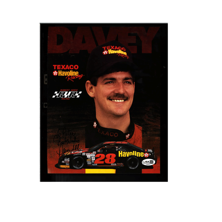 Davey Allison Nascar Autographed Signed Texaco Havoline Racing 8.5x11 Photo (1)