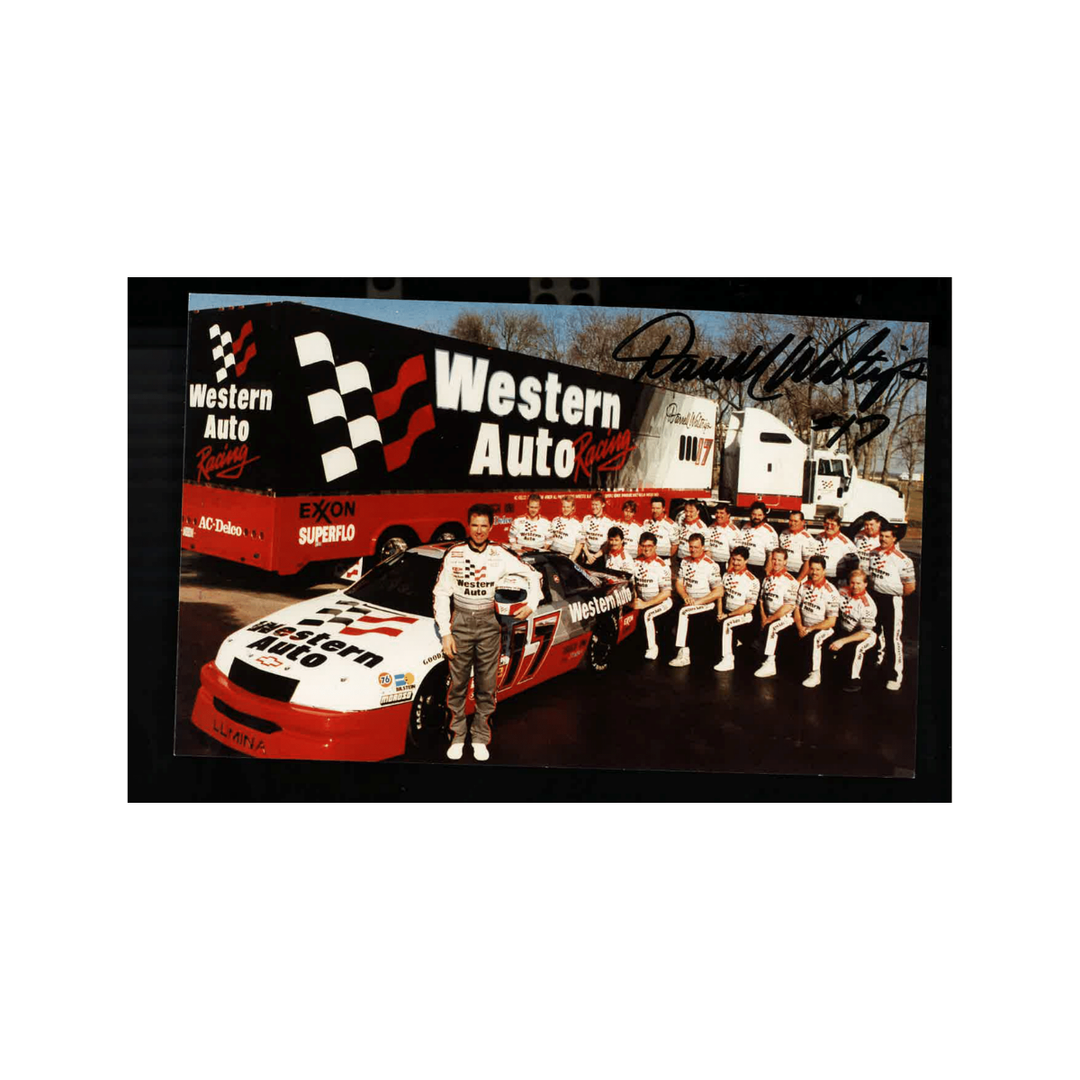 Darrel Waltrip Nascar Autographed Signed Western Auto Veritcal Postcard