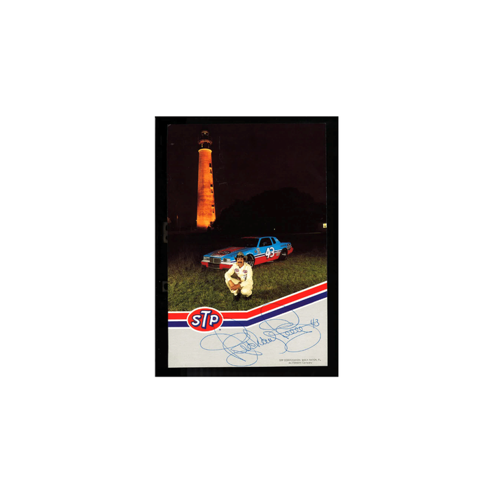 Richard Petty Nascar Autographed Signed STP Lighthouse 6x9 Postcard