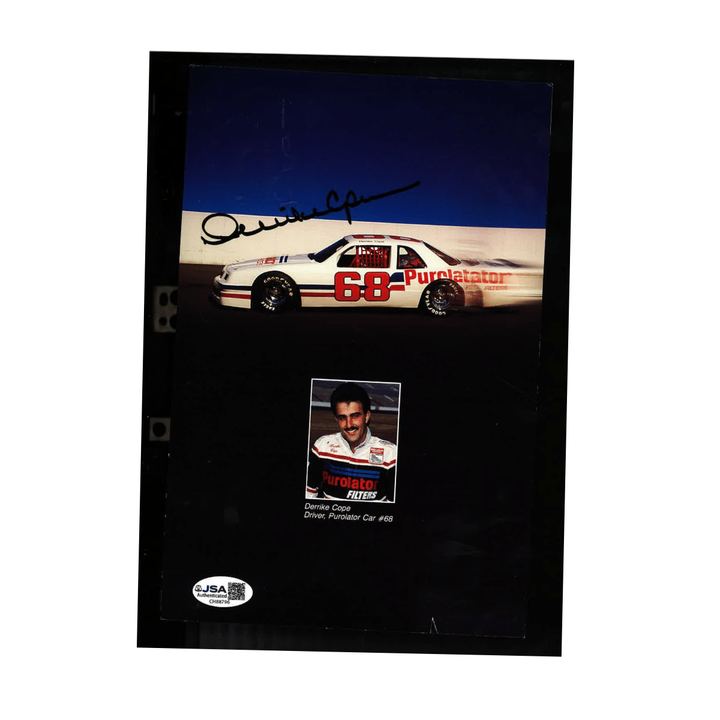 Derrike Cope Nascar Autographed Signed #68 Car Postcard
