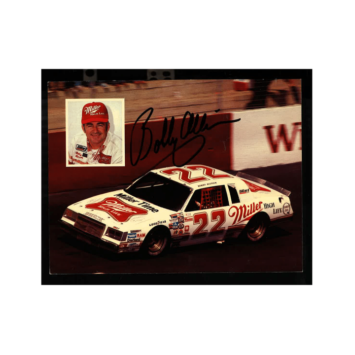 Bobby Allison Nascar Autographed Signed #22 Miller Car Postcard