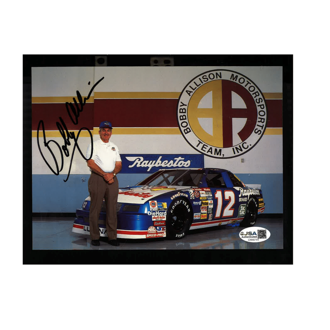 Bobby Allison Nascar Autographed Signed #12 Raybestors Car Postcard