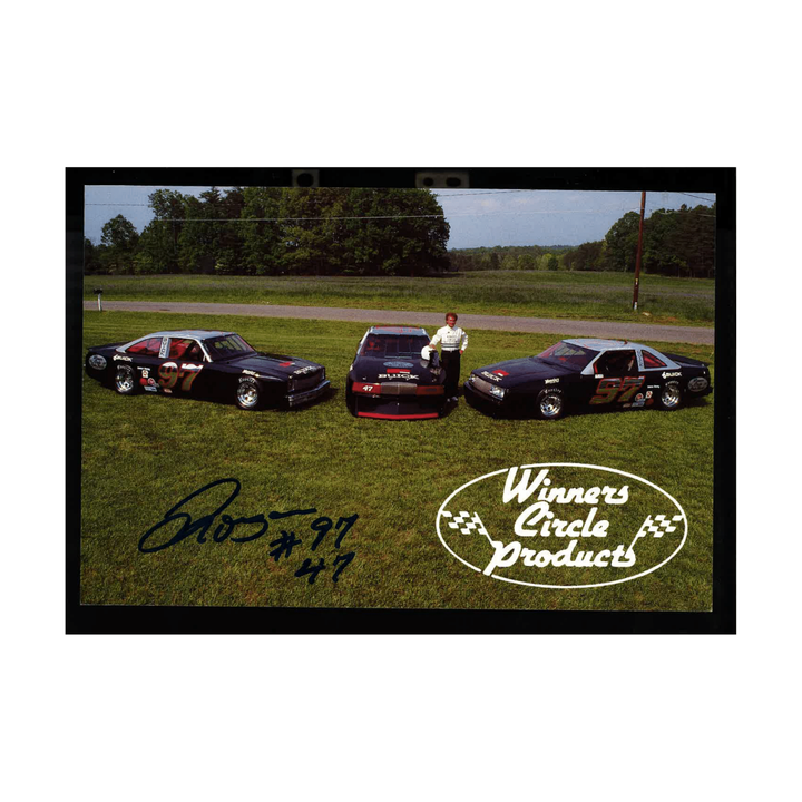 Morgan Shepherd Nascar Autographed Signed w/3 Cars Postcard