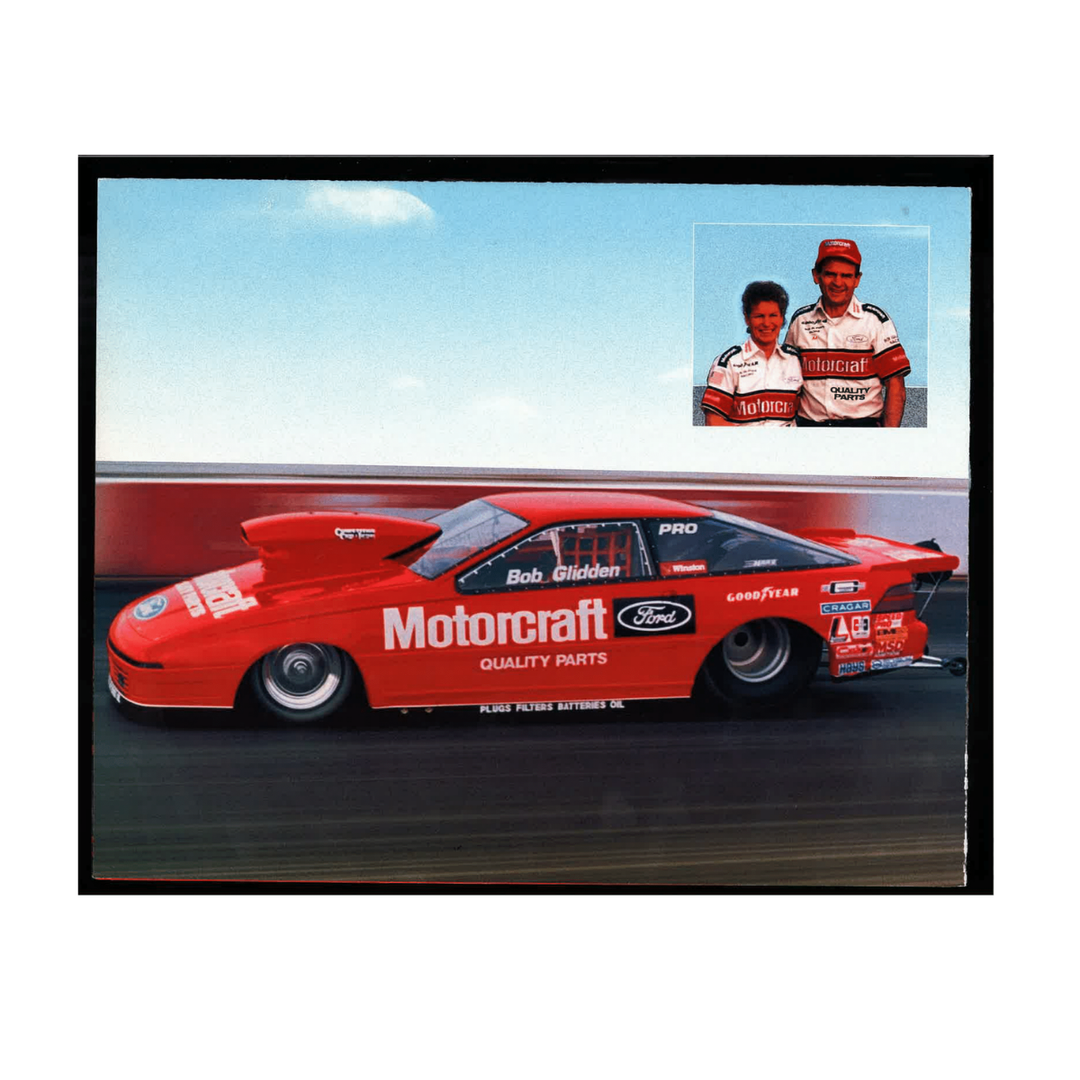 Morgan Shepherd Nascar Autographed Signed Bud Moore Engineering Poster
